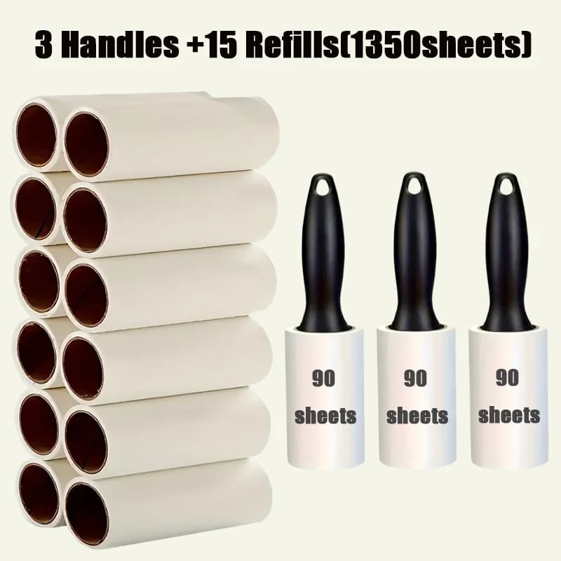 Lint Rollers for Pet Hair, White, Sticky Remover for Couch, Clothes, Furniture and Carpet, Dog and Cat Fur Remover, Animal Fuzz,