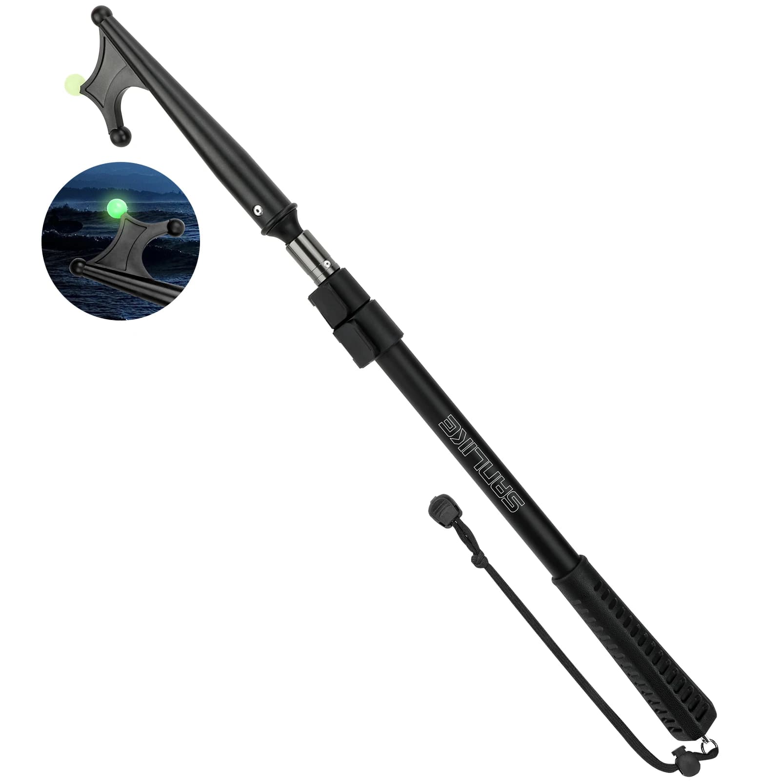 Gancio Telescopico per Barche SAN LIKE - Gancio Resistente per Ormeggio con Asta Estensibile in Alluminio o Fibra di Vetro