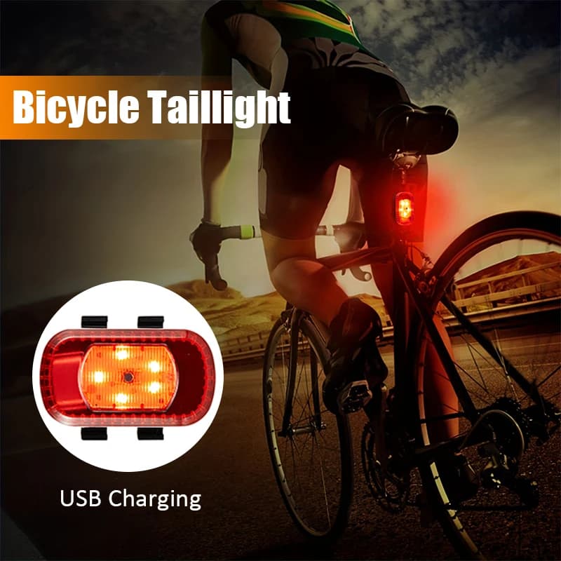 Fanale posteriore per bicicletta Luce posteriore per bicicletta a LED ad alta luce Lampada per reggisella per mountain bike da strada Lampada di avvertimento per guida notturna Lanterna MTB