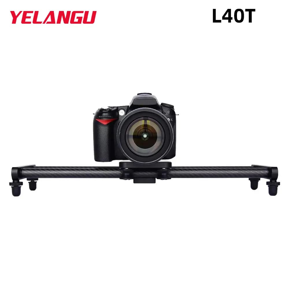 YELANGU 40CM Carbon Fiber Camera Track Cursor for Canon Nikon Sony DSLR Smartphone Binary light and smooth video stabilizer