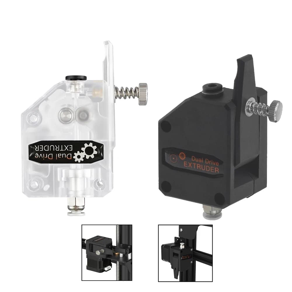 3D Printer Parts Twotrees MK8 CR10 Clone Dual Drive Gear Extruder Upgrade Bowden Direct Extruder 1.75mm TPU Flexible Filament