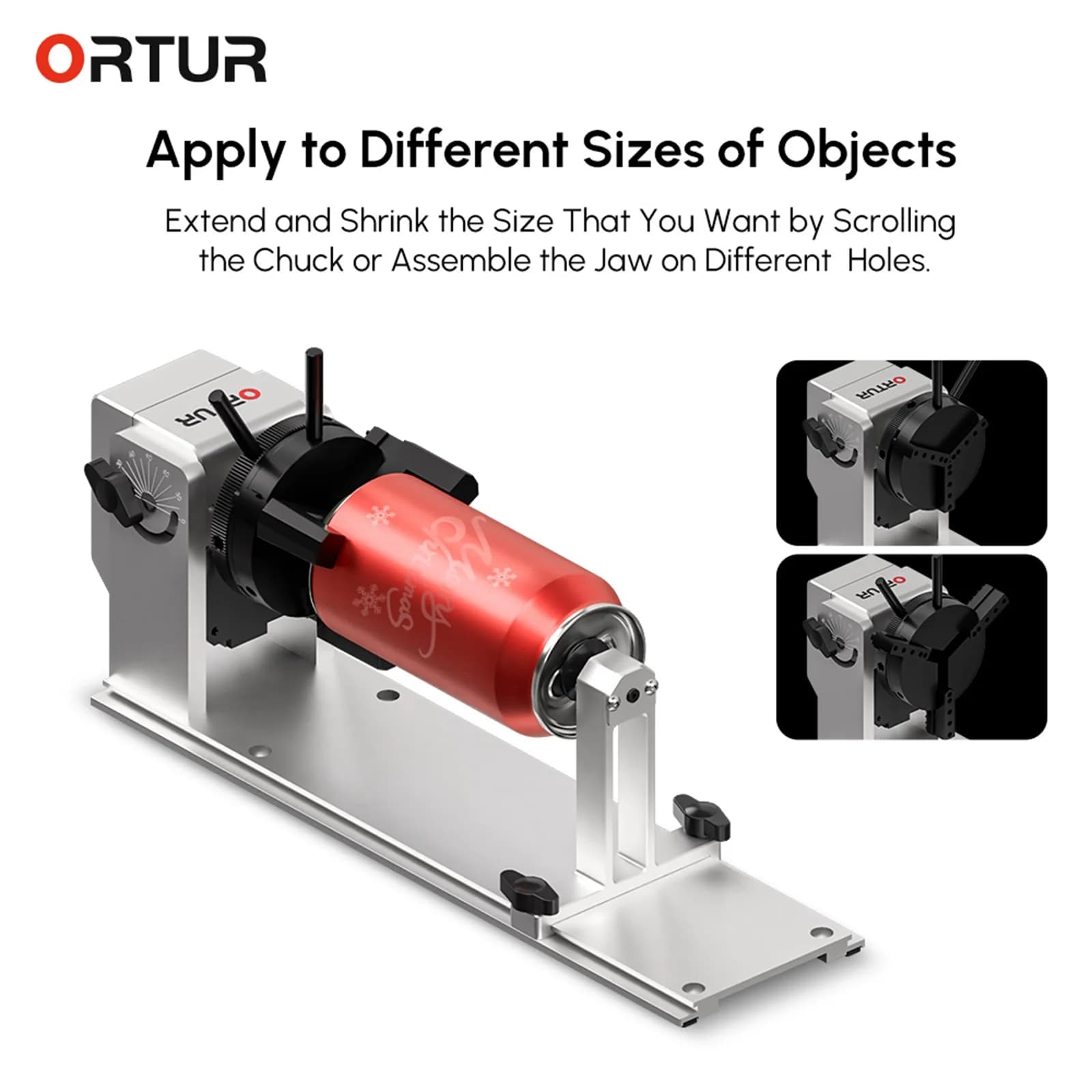 ORTUR (YRC1.0) CNC laser engraver Rotating roller spindle 360 Asse Y Diodo Cylindrical object Rotating engraving bottle Lat Cerchio