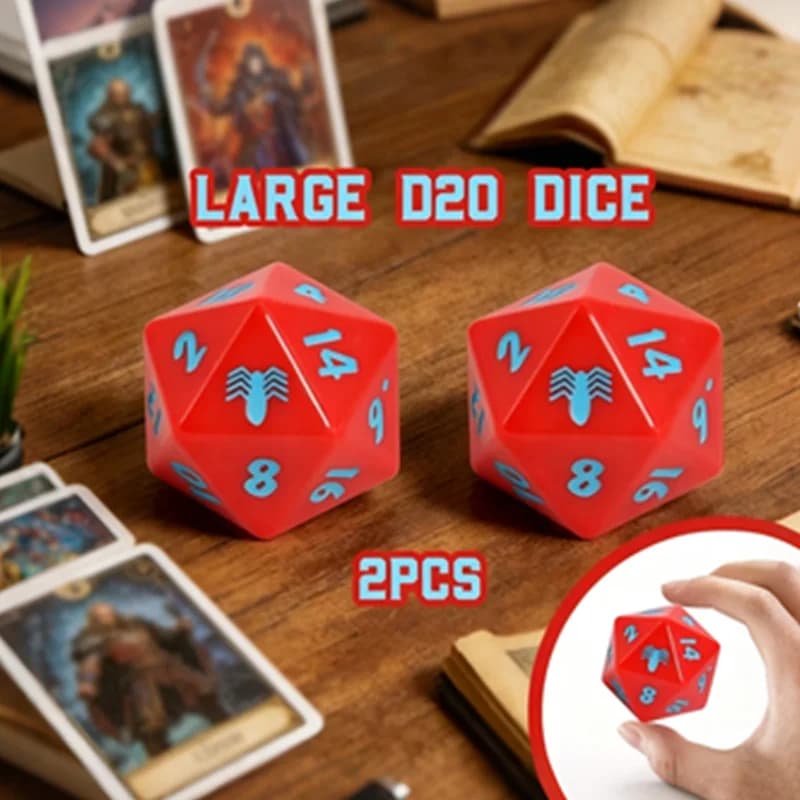 Set di dadi Red Spider D20, adatti per giochi da tavolo, giochi di ruolo, Dungeons&Dragons e altro ancora