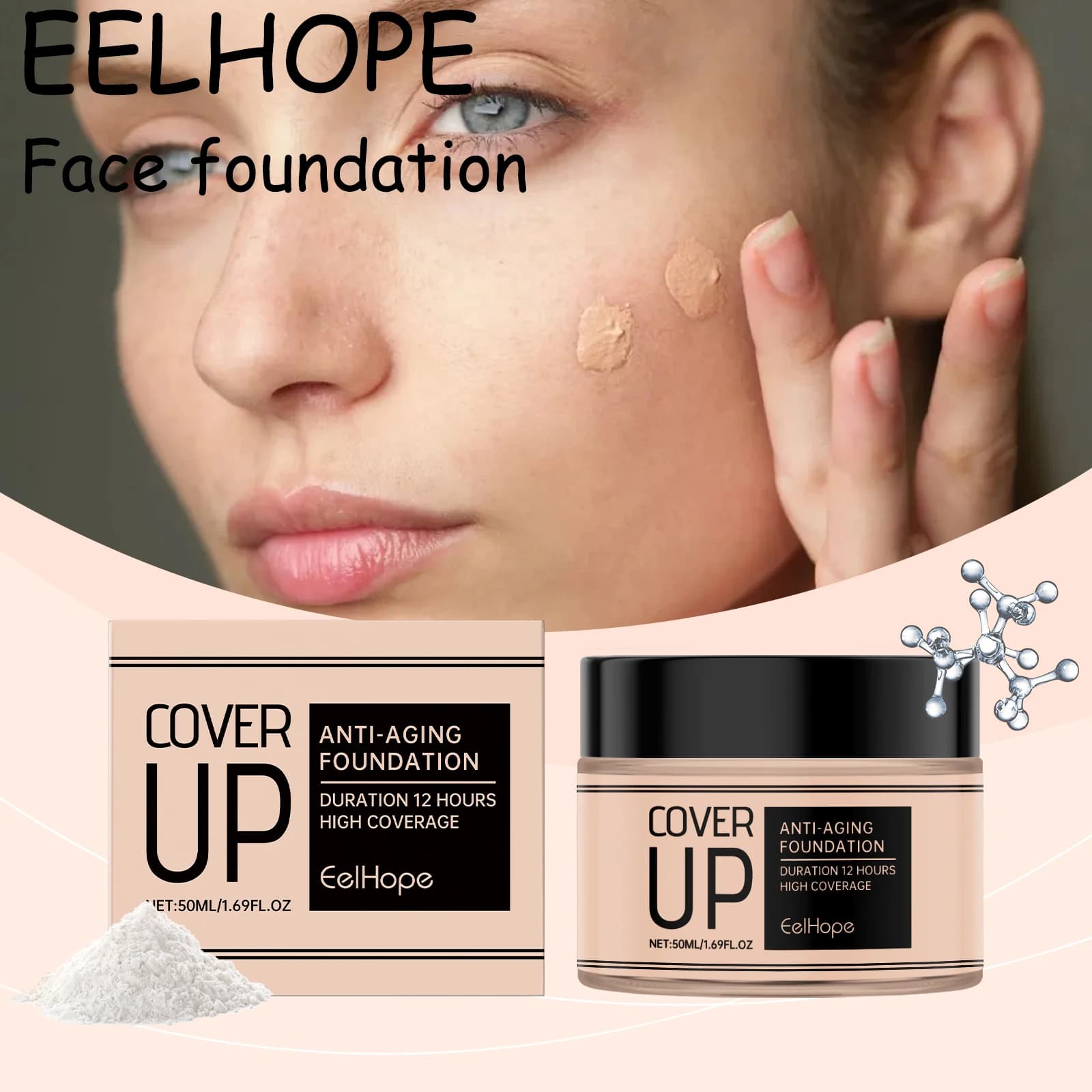 EELHOPE Background Cream for face makeup Cream for non-sticky, moisturizing high-end sweat resistant facial cream