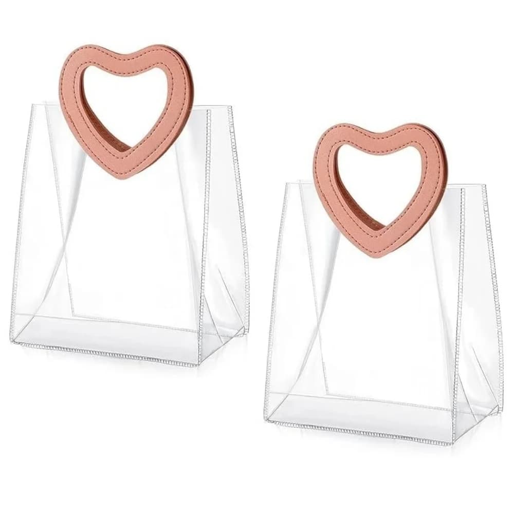 3 sacchetti regalo con manico a forma di cuore, borse tote riutilizzabili, feste, design romantico, matrimoni, sacchetti regalo di San Valentino, Natale.