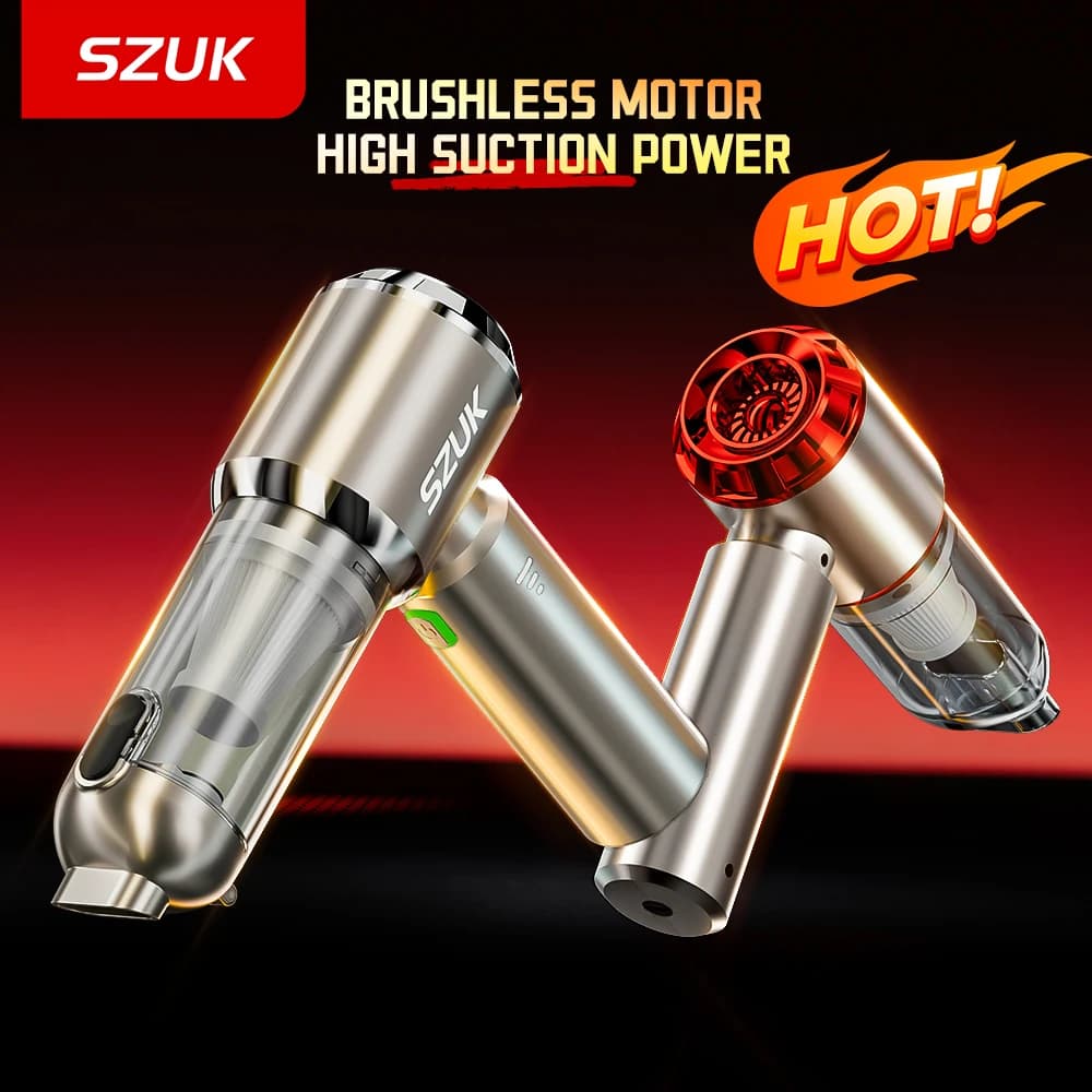 SZUK 985000PA Mini Aspirapolvere per auto Senza fili Potente Aspirapolvere per auto Tenuto in mano Aspirapolvere portatile Macchina per la pulizia