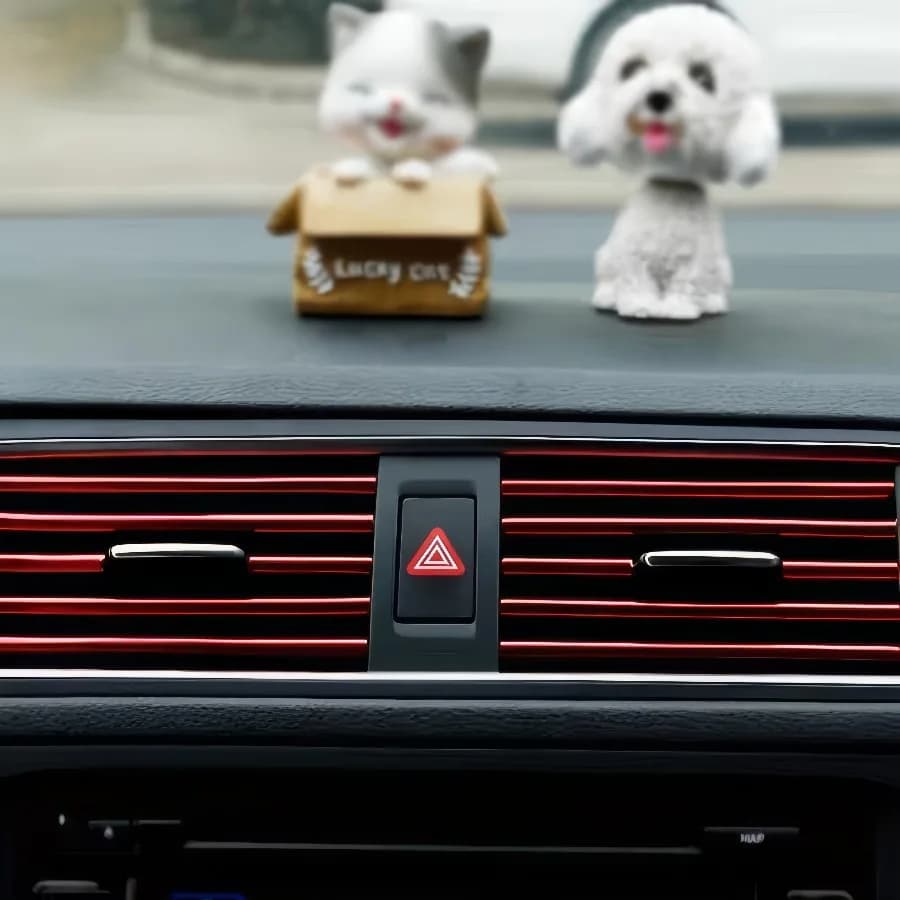20 Strisce Decorative Multifunzionali, Cornice Ultra Sottile con Superficie Antigraffio e Nessun Impatto sul Flusso d'Aria, Accessori Auto