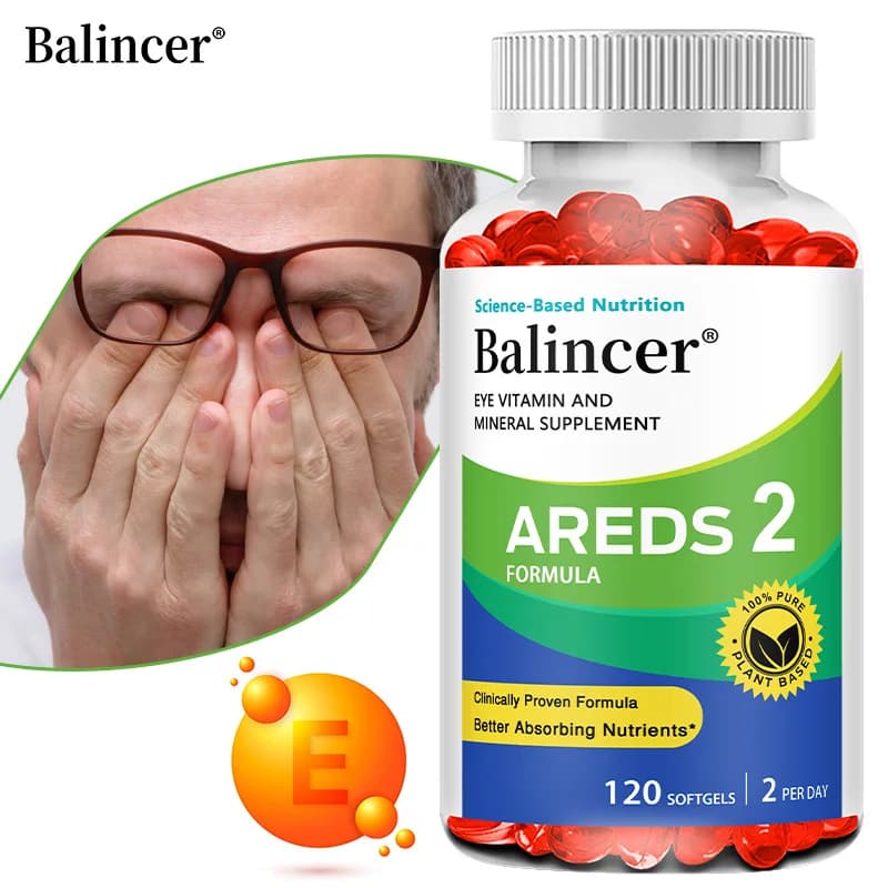 Salute degli occhi - Integratore di vitamine e minerali per gli occhi, 120 capsule molli, contiene Luteina, Vitamina C, Zeaxantina, Zinco e Vitamina E