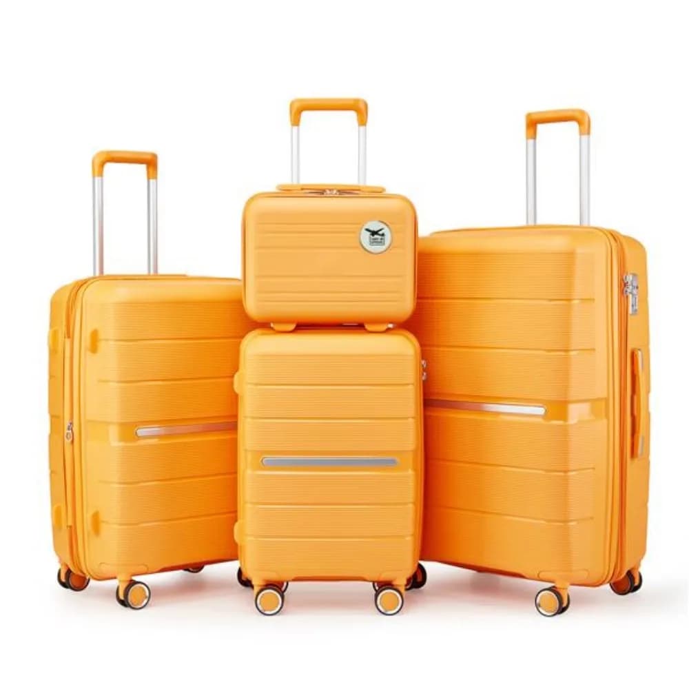 Set di valigie Valigia espandibile leggera e durevole in PP da 4 pezzi per viaggi scolastici e viaggi d'affari