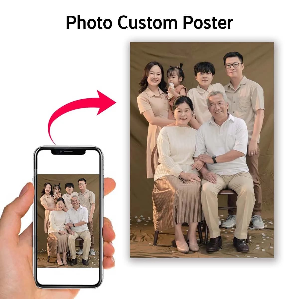 Puoi personalizzare con le tue foto | Poster su tela personalizzato con foto, perfetto per condividere ricordi e momenti.