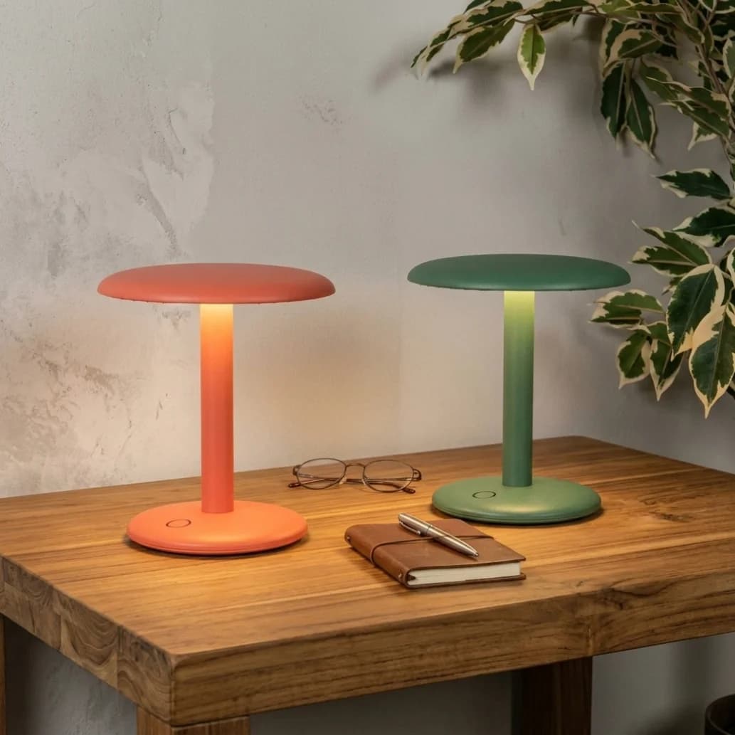 Lampada da Tavolo Senza Fili, Lampada da Scrivania LED Dimmerabile a 3 Colori, Lampada da Comodino Ricaricabile Portatile per Casa, Ufficio, Arredamento e Regalo