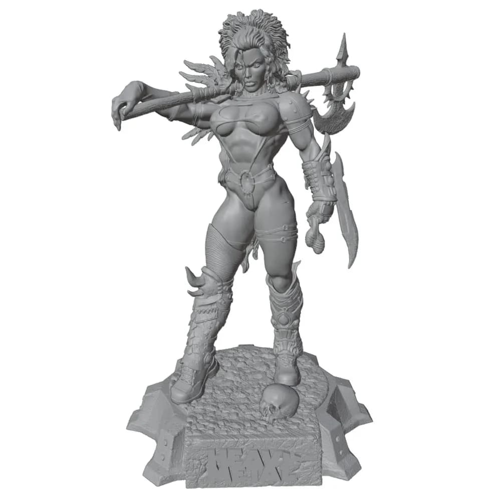1/24 Femmina Kit di modellini in resina Warrior GK Miniature, modello grigio stampato in 3D, collezione di bambole fai da te, non assemblate e non verniciate