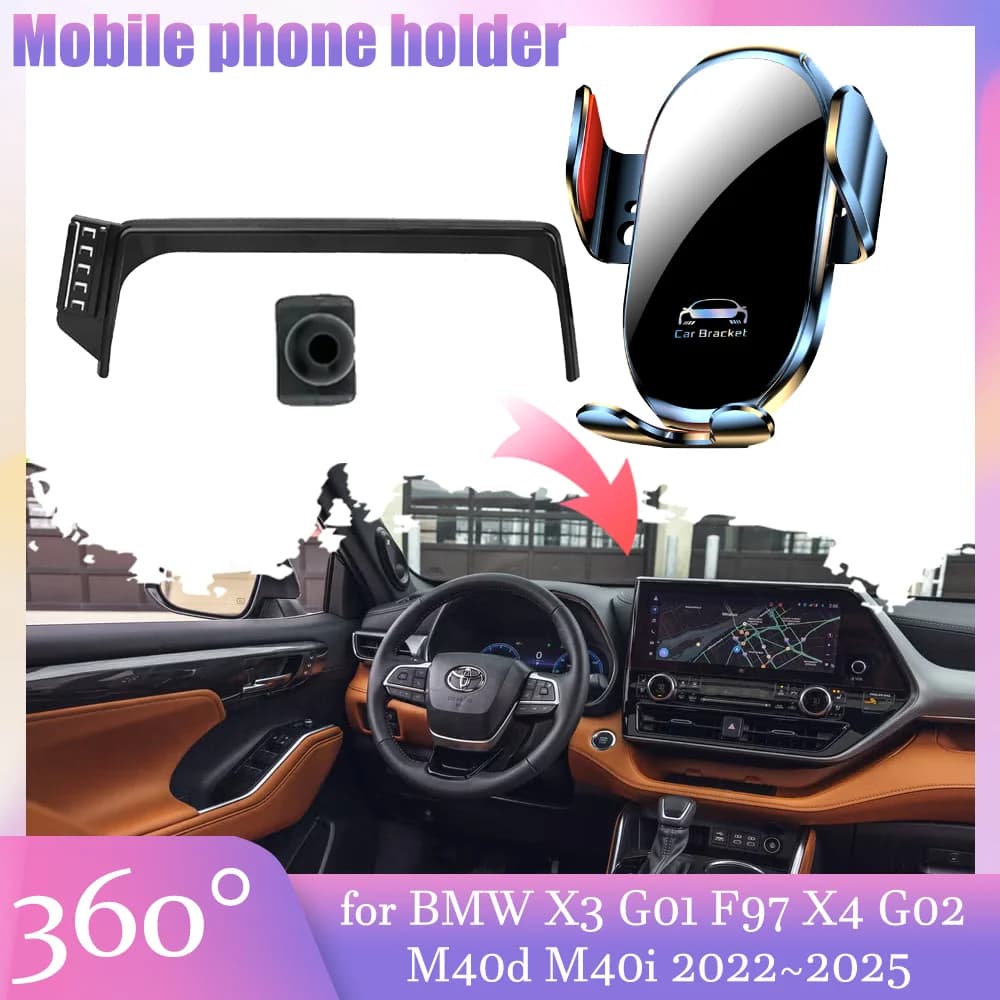 Supporto per telefono cellulare per auto per Toyota Highlander XU70 Kluger 2020 ~ 2025 2021 GPS Air Vent Cell Clip Supporto per supporto Accessori iPhone