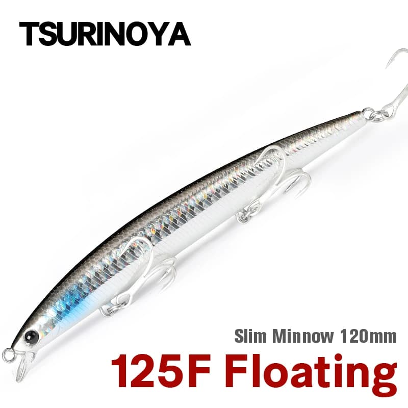 TSURINOYA Long Casting Minnow 125mm 14.3g Bastone Galleggiante Esca Richiamo di Pesca Canna Spigola Luccio Pesca in Acqua Salata Esca Dura