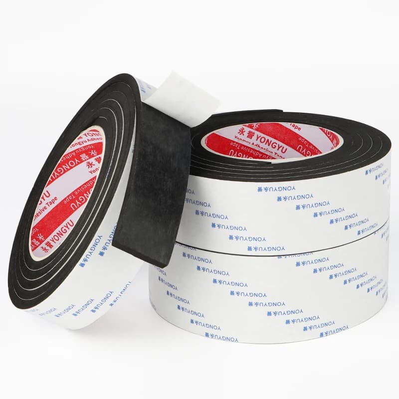 Forte nastro in schiuma EVA Nastro isolante in spugna monofacciale Nastro antivibrante Colla termofusibile impermeabile Nastro autoadesivo nero 1 rotolo