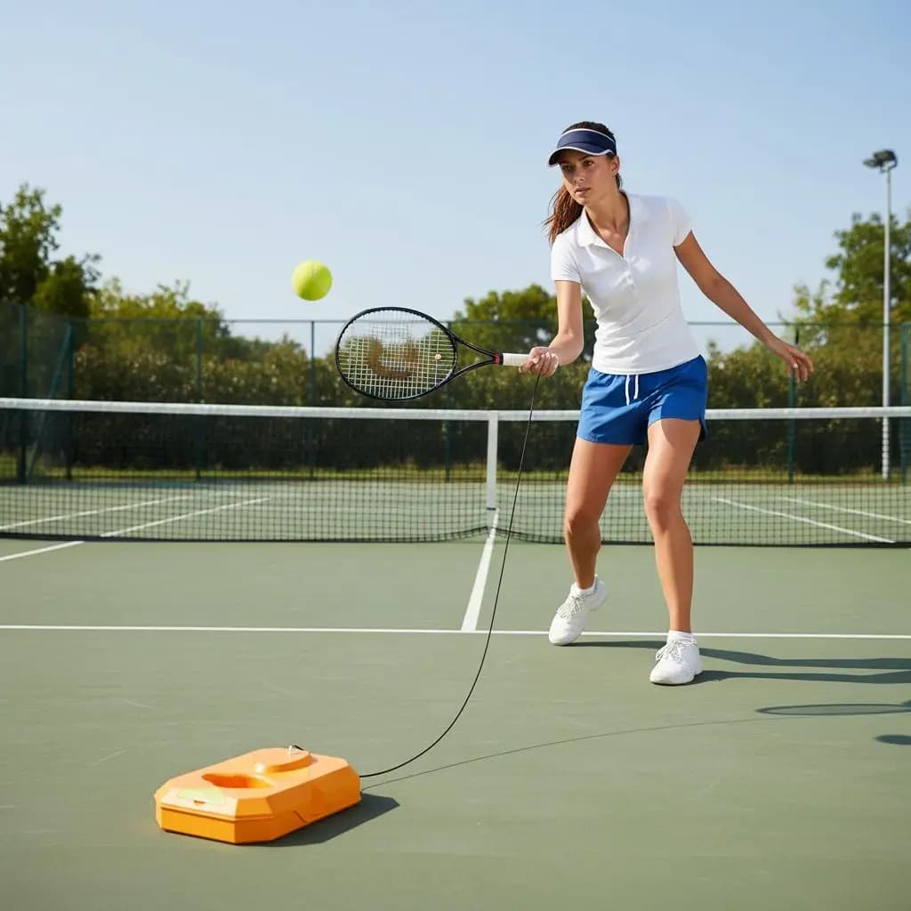 Set di Palline da Tennis con Rebounder, Strumento di Allenamento con Corda Elastica per Attrezzatura Professionale di Allenamento Individuale