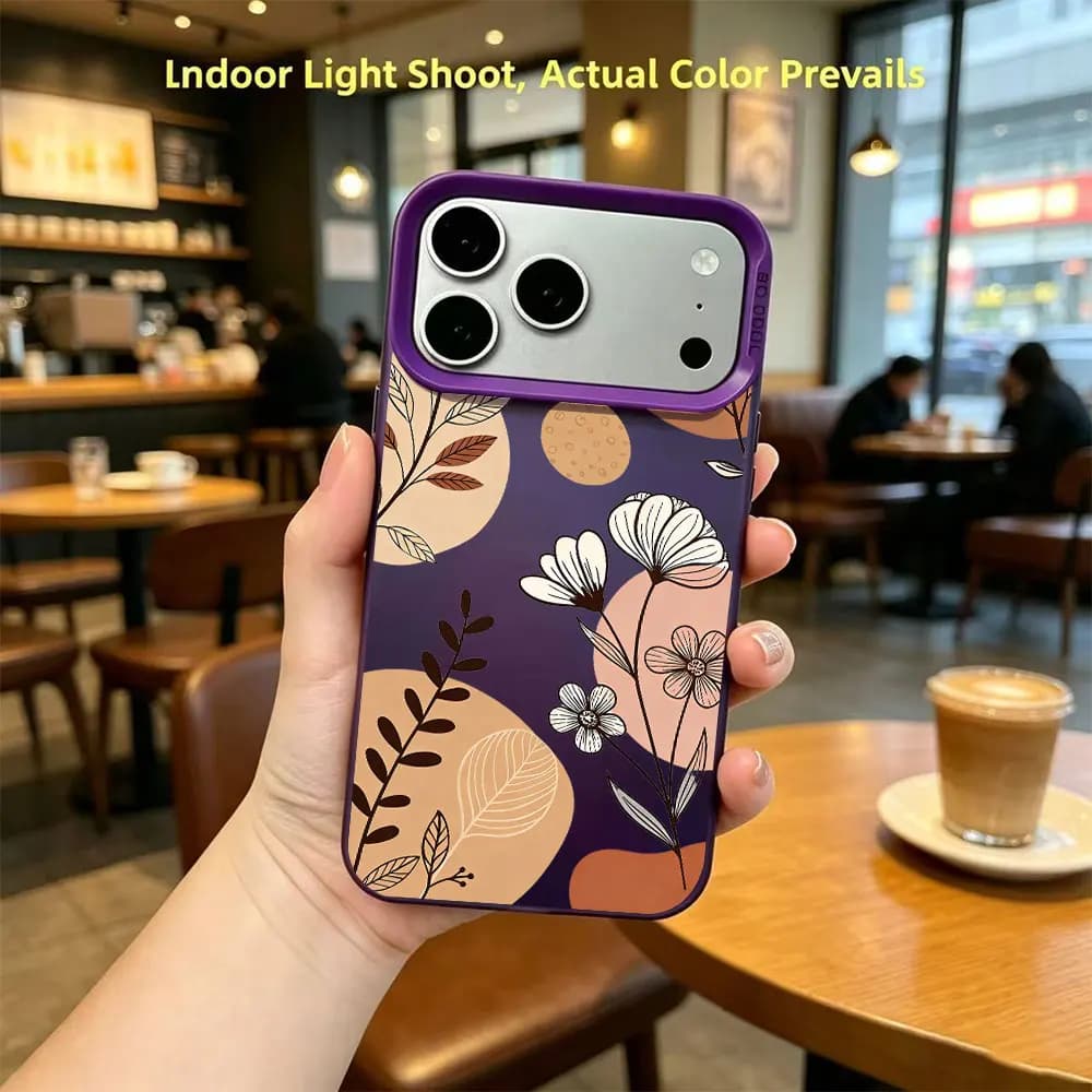 Cover per iPhone con motivo floreale astratto per iPhone 17 16 15 14 13 12 11 Pro Xs Max Plus Air Mini XR X 17e 16e, custodia IMD antiscivolo