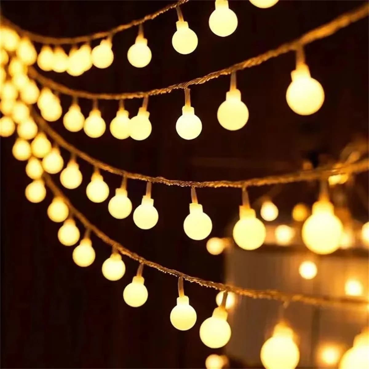 1PC 3 metri/6M LED luce calda stringa catena di illuminazione a sfera catena di illuminazione Natale matrimonio giardino