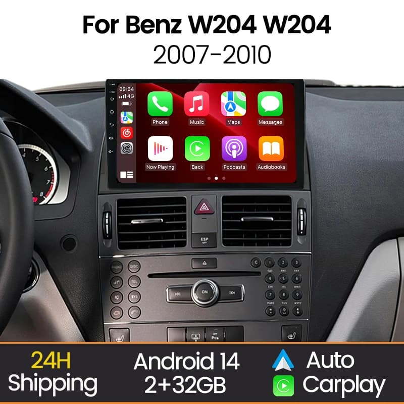 Autoradio multimedia Android for Mercedes Benz Class C W204 S204 2007-2010 Navigation Carplay Smart car system