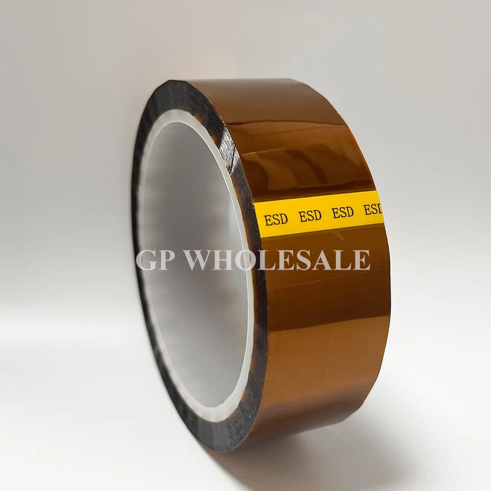 1 Roll 50mmx33m ESD Anti-Static Polyimide Tape Heat Resistant 280C for 3D Printer Bed Lithium Battery Pack PCB Masking