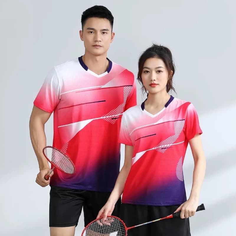 Nuovo in estate uomo donna magliette da Ping Pong Quick Dry traspirante Training Badminton Jersey stampato Ping Pong Golf Team Uniform