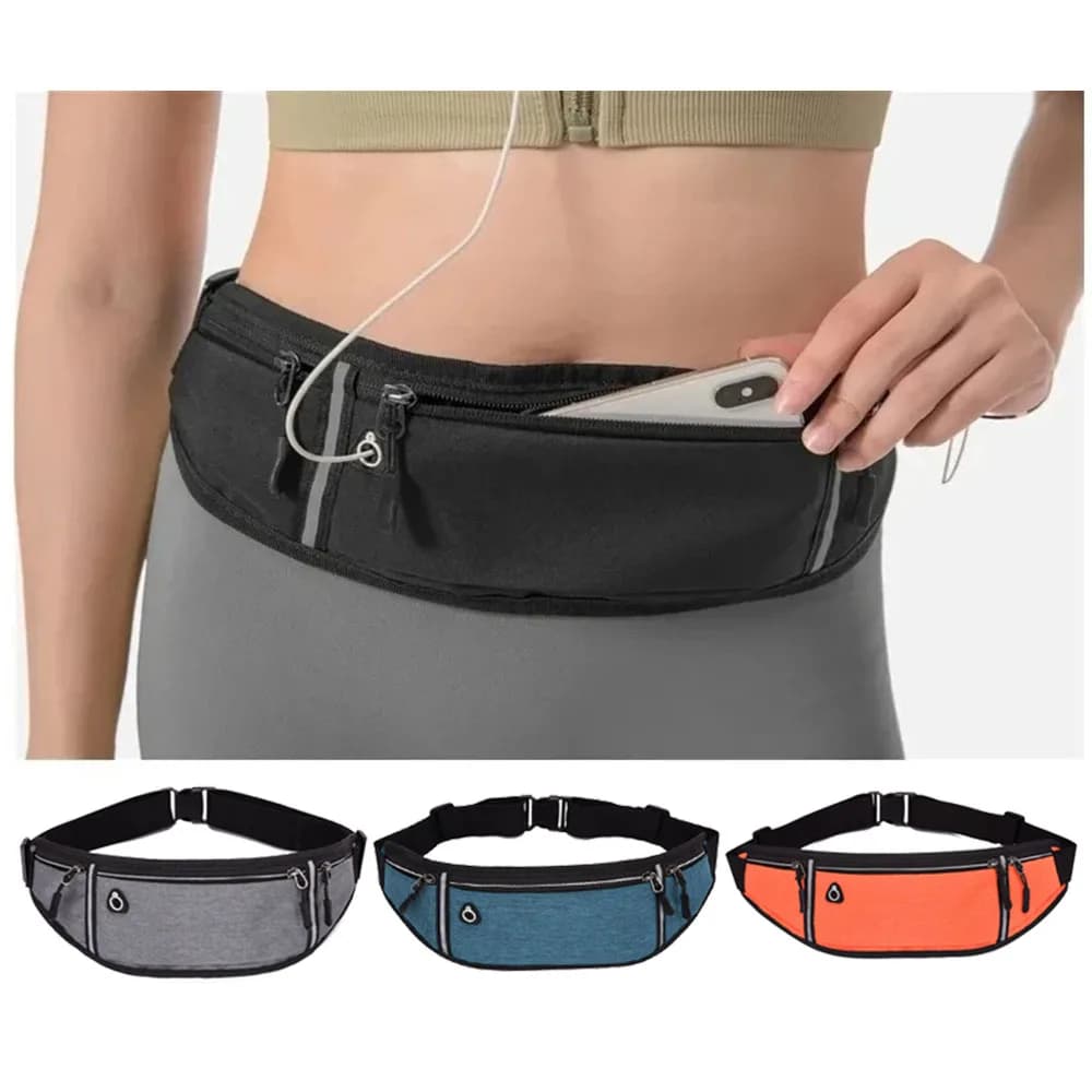 Professional Running Waist Bag, Sports Belt, Pocket, Phone Case - Unisex, Gym Bag, Waist Bag with Invisible Running Pocket