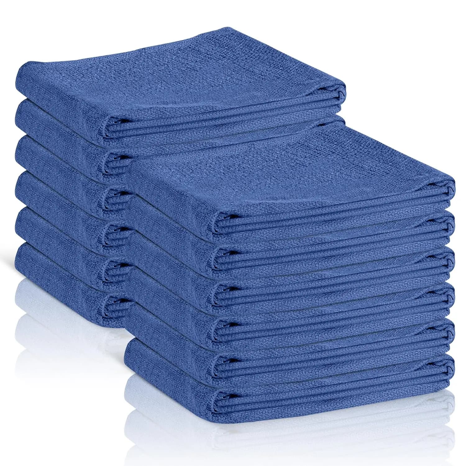 Asciugamani chirurgici per la pulizia Asciugamani Huck Confezione da 12 100% cotone Dimensioni 15x25 Stracci per pulizia blu per cucina, bar, casa, finestre, Indu