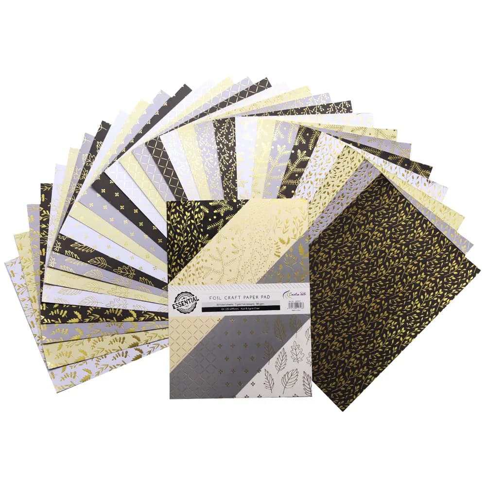 Creative Path A4 Foil Pattern Scrapbooking Supplies Origami Paper Materials Crafts Background Decorative Designer Pack 210x297mm