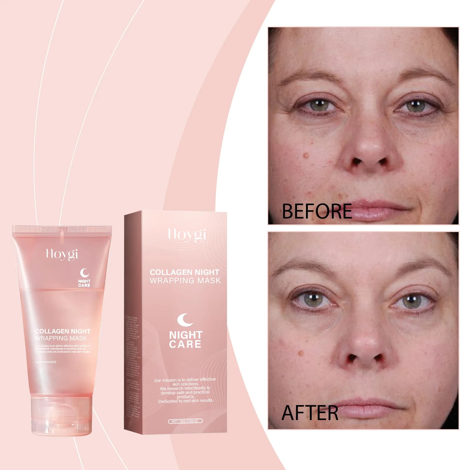 Hoygi 75G Collagen tearing face mask Gently cleans, exfoliates, moisturizes, skin care and illuminates face mask