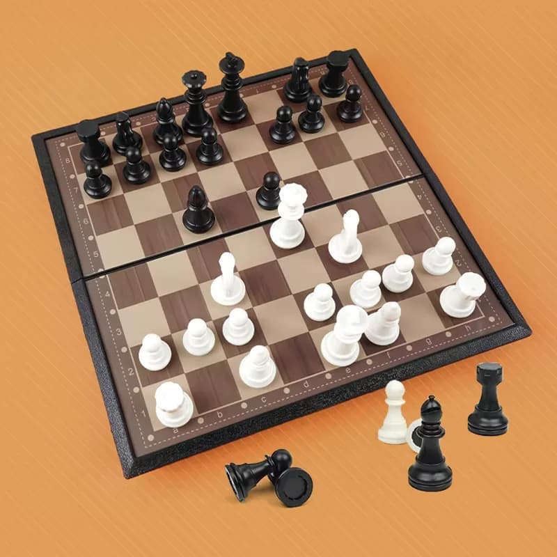 Chess Game Board, Non-Magnetic and Portable, Family Interactive and Friends Party Toy, Suitable for Birthday, Christmas, Hallowe