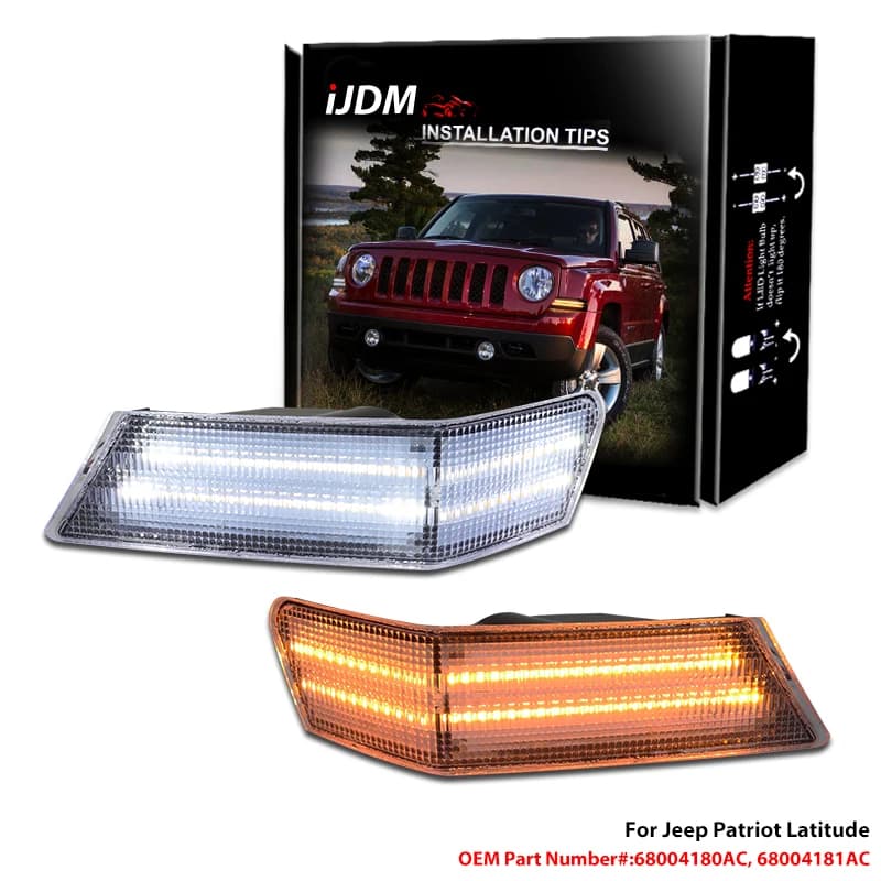 Per Jeep Patriot Latitude North Lato conducente anteriore Parcheggio DRL/Ambra Indicatori di direzione Luci Indicatore luminoso Assemblaggi di lampade 2007-2017