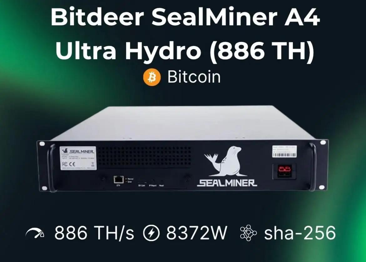 Minatore BTC Bitdeer SealMiner A4 Ultra Hydro pronto per la spedizione