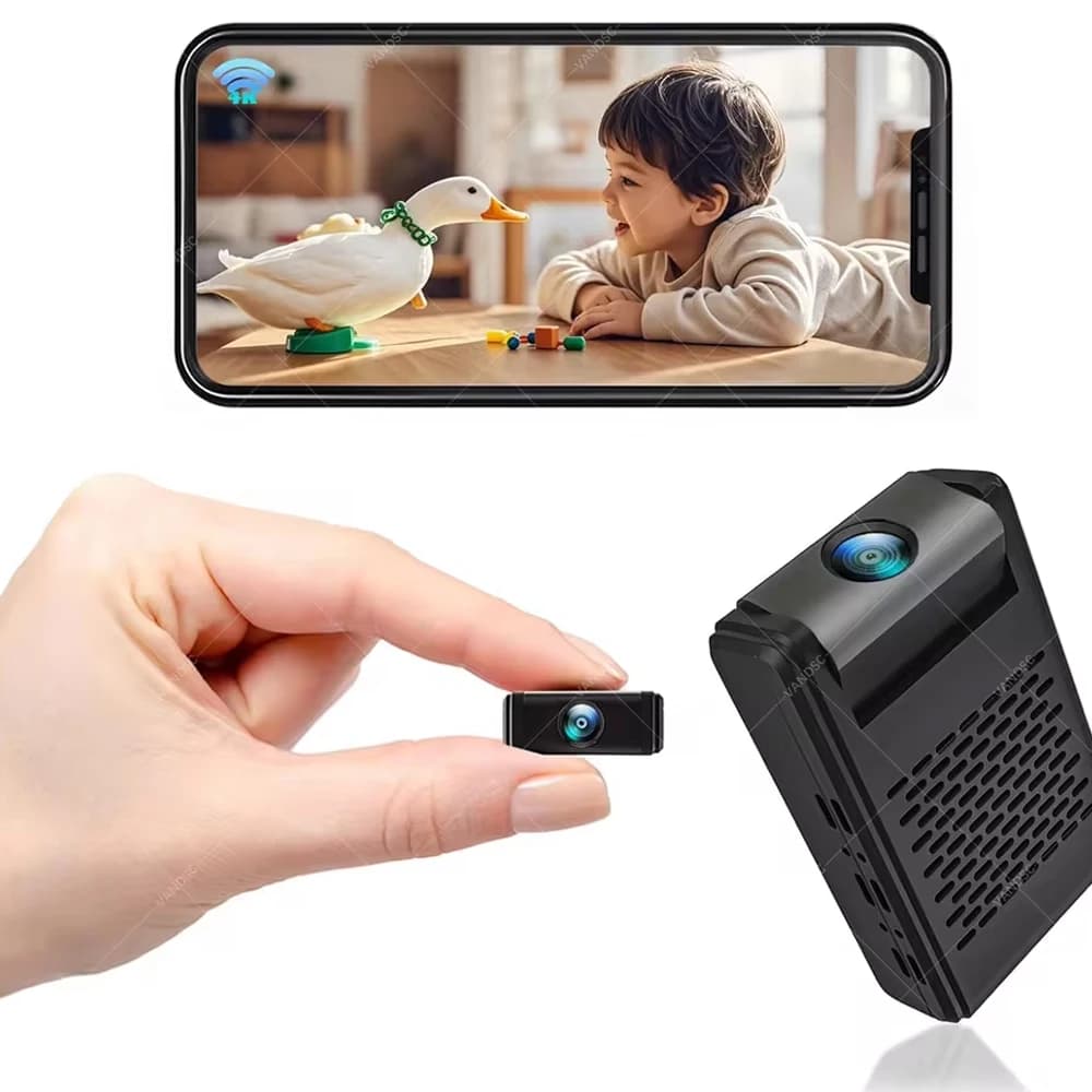 Micro Telecamera Wireless L17 WiFi con Visione Remota, Registratore Video Portatile Ultra HD per Monitoraggio e Sicurezza Domestica