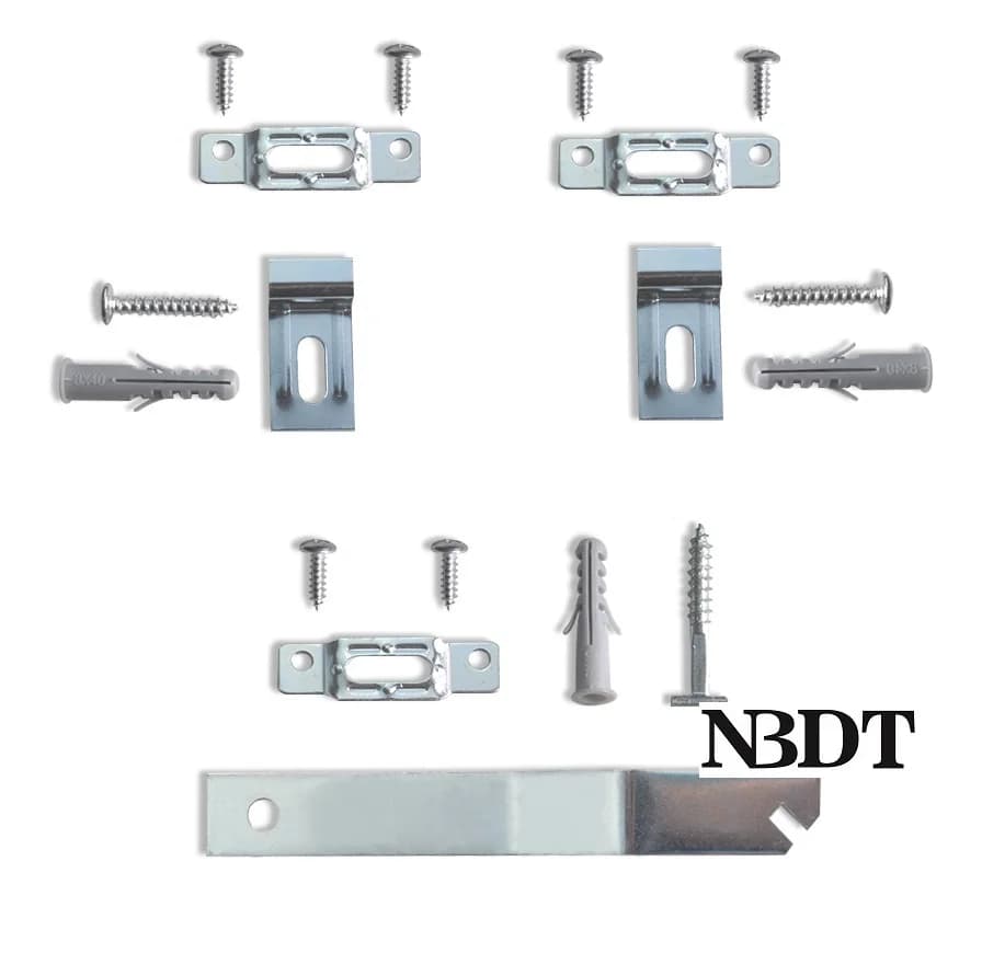 2 set T-Lock di sicurezza antifurto ganci di bloccaggio kit per cornici per foto in legno e alluminio con 1 chiave musei galleria
