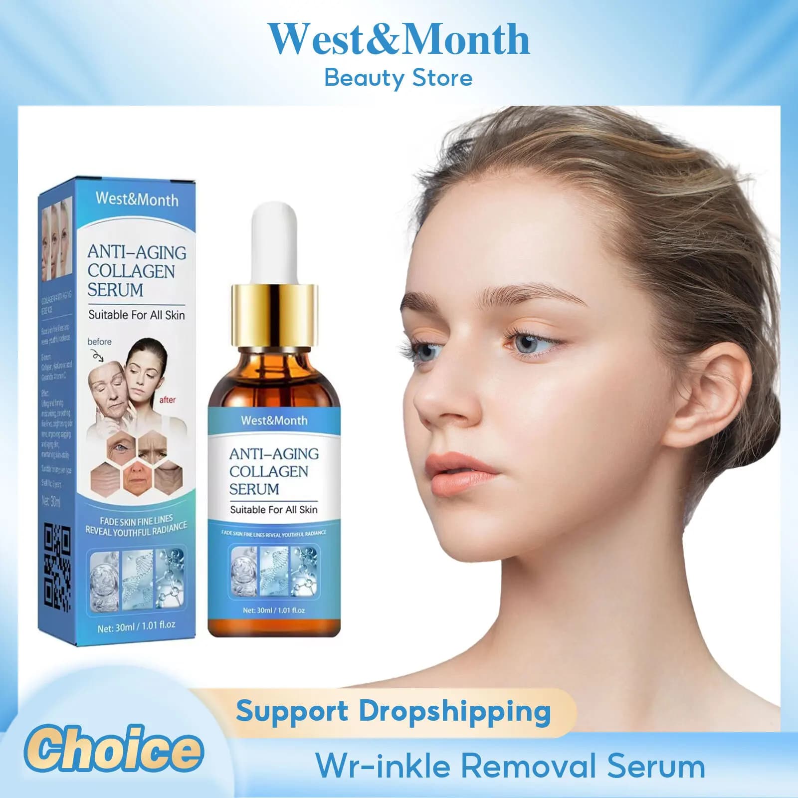 Serum for clearing wrinkles removal for the front repair of thin lines tighten lifting nutrient clearing collagen Anti Ag-ing Essence