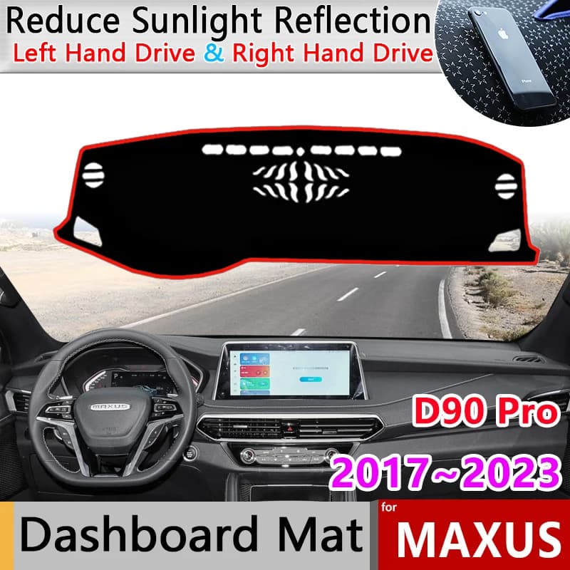 Copertura del cruscotto dell'auto per LDV Maxus D90 Pro 2017 ~ 2023 2018 2019 2020 2021 2022 tappetino per cruscotto tappetino per tappetino antiscivolo parasole accessori per cuscini