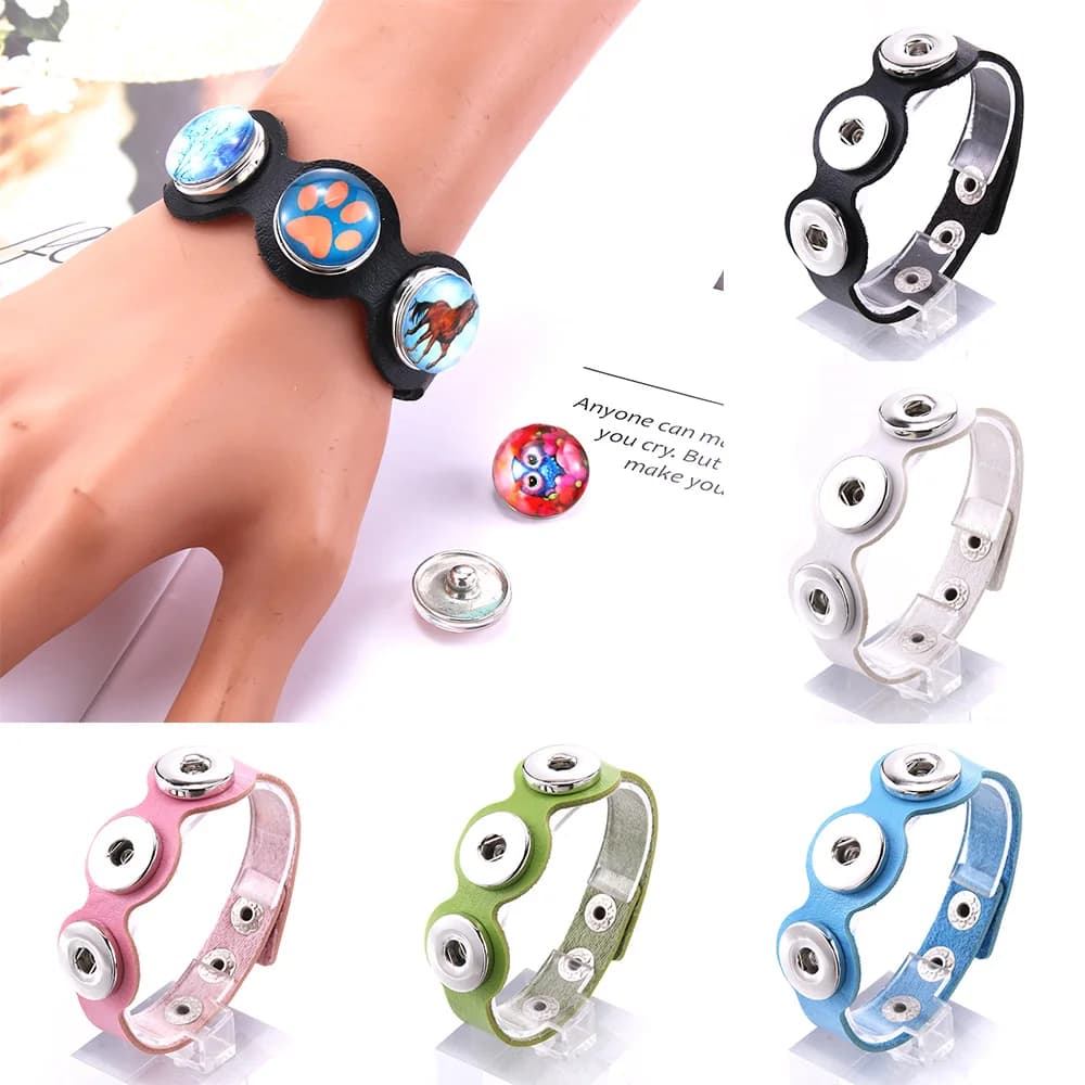 Nuovi gioielli in pelle 18MM con bottone a pressione e bottone a pressione per donna e uomo 2022 regali all'ingrosso prima scelta
