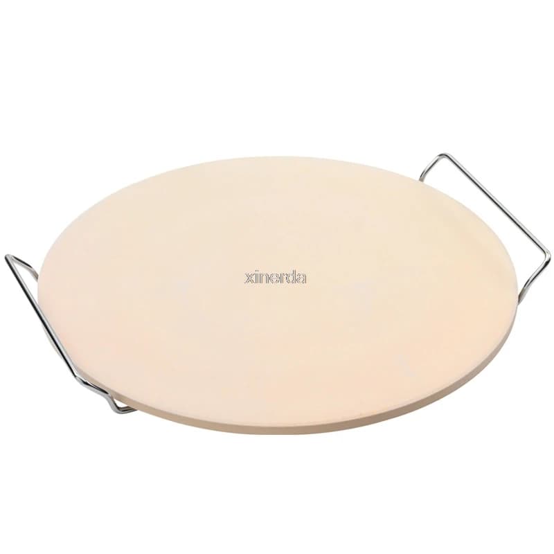 Pannello rotondo in pietra per pizza resistente al fuoco, piastra isolante in ceramica, 9", 11", 12 ", 13", 15"