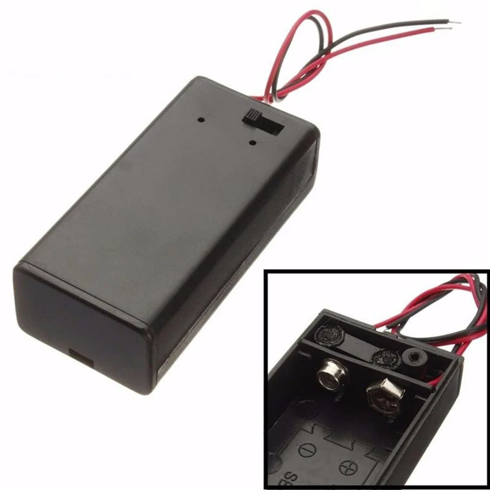 2020 nuovo 1pc 9 Volt Box Pack Power Toggle nero 9 V portabatterie con interruttore ON/OFF Power Bank Case muslimah