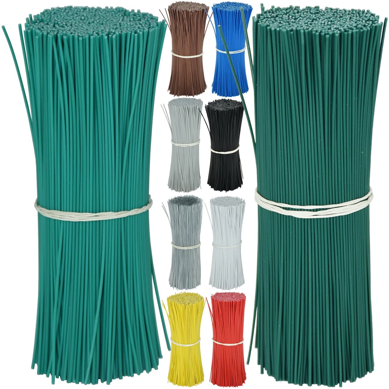 100PCS fascette per cavi da giardinaggio rotonde fascette riutilizzabili in filo di ferro per piante da fiore viti rampicanti corde di fissaggio rivestite multifunzione