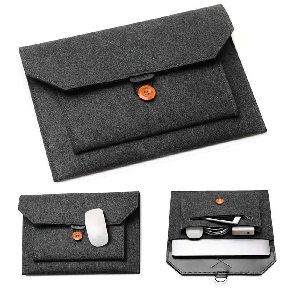 11.6/13/14/15 "Manicotto Del Computer Portatile Feltro Ultralight Notebook Caso Pad Tablet Multi-Tasca Del Sacchetto borse Borsa per Apple Macbook/Asus