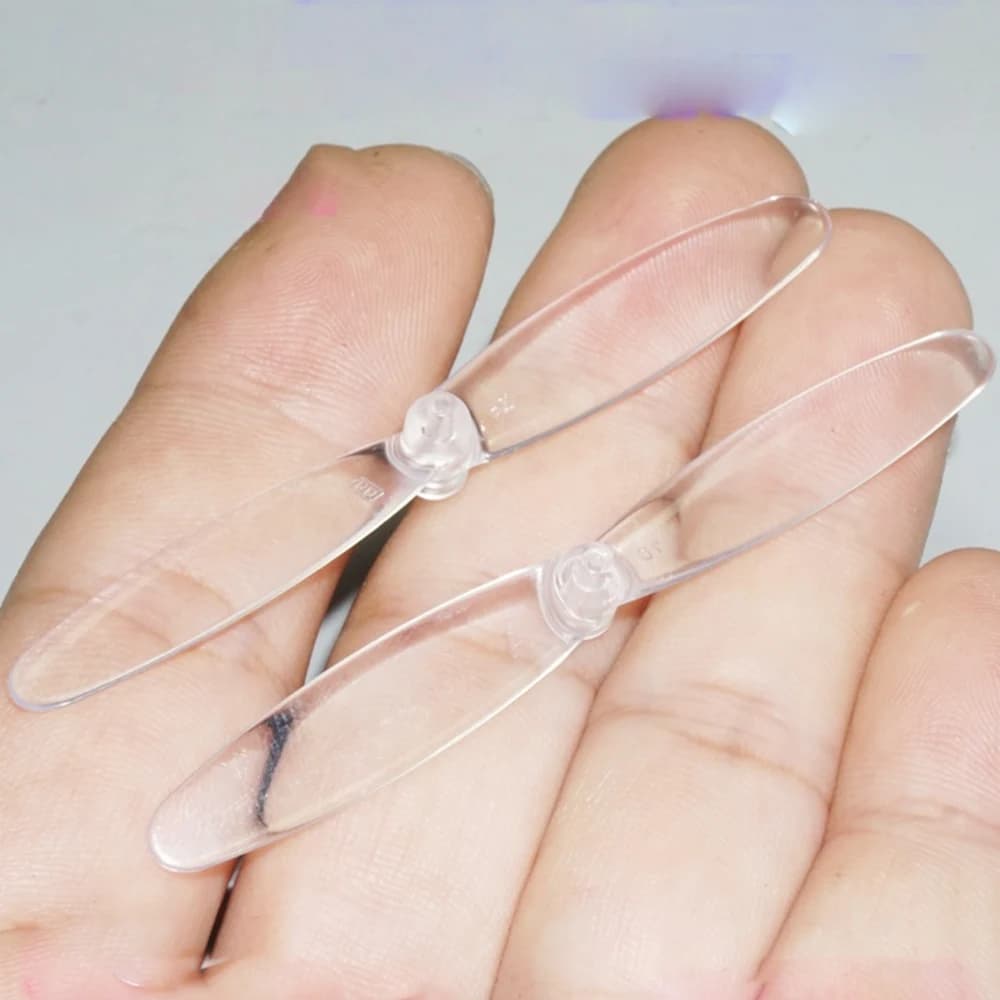 2PCS 66 millimetri Drone Eliche Trasparenti CCW/CW Puntelli Pezzi di Ricambio 1.2 millimetri per Mini RC Quadcopter Elica Piccolo Aliante accessori