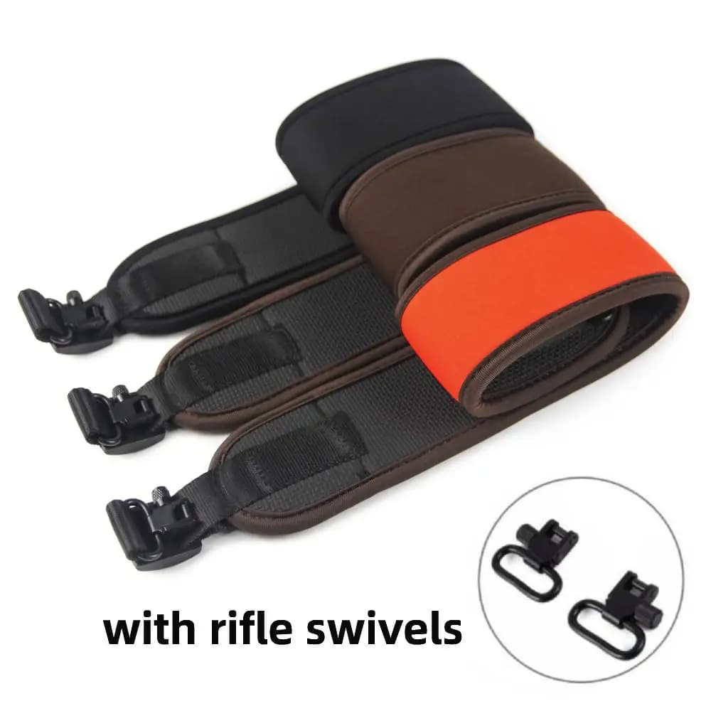 GUGULUZA Tracolla per fucile in neoprene Sling per fucile con girelle Tracolla imbottita antiscivolo per armi Accessori per armi da caccia