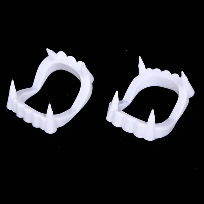 1Pc Vampire Luminous Fake Teeth For People Glow In The Dark Terrorist Funny Toy For Halloween Party DIY Cosplay Prop Masquerade