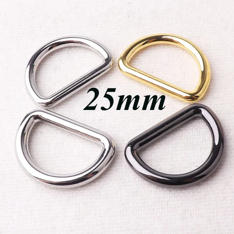 1 "metallo d anelli borsa manici guinzaglio d-ring artigianale in pelle borsa hardware borsa forniture tessitura borsa girocollo in pelle