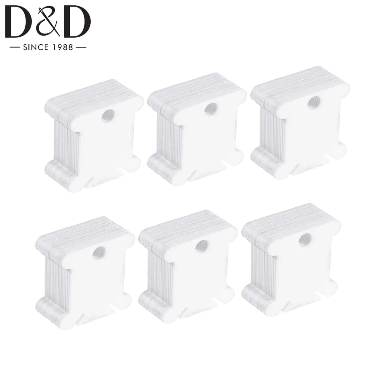 D&D 30/60/120pcs Bobine di filo interdentale di plastica Filo per cucire Supporto per organizer Carta per filo da ricamo Strumenti per punto croce artigianali fai da te