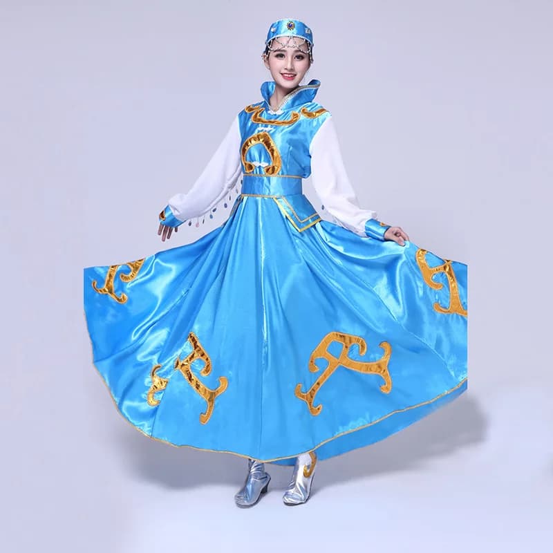 Mongol Show Serve Mongolia Ball Clothing Mongolia Interior Dancewear Mongolia Robe ethnic minority entertainment skirt