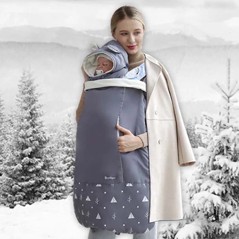 SMGSLIB Addensare Caldo Wrap Sling Marsupio Esterno Antivento Zaino per Bambini Coperta Marsupio Mantello Funzionale Copertura Invernale Caldo