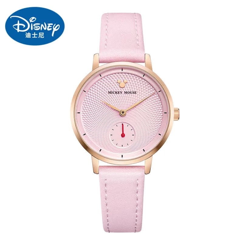 Orologi da polso per ragazze da donna originali Disney Topolino Orologi da donna alla moda in vera pelle al quarzo Orologi da regalo nuovi impermeabili