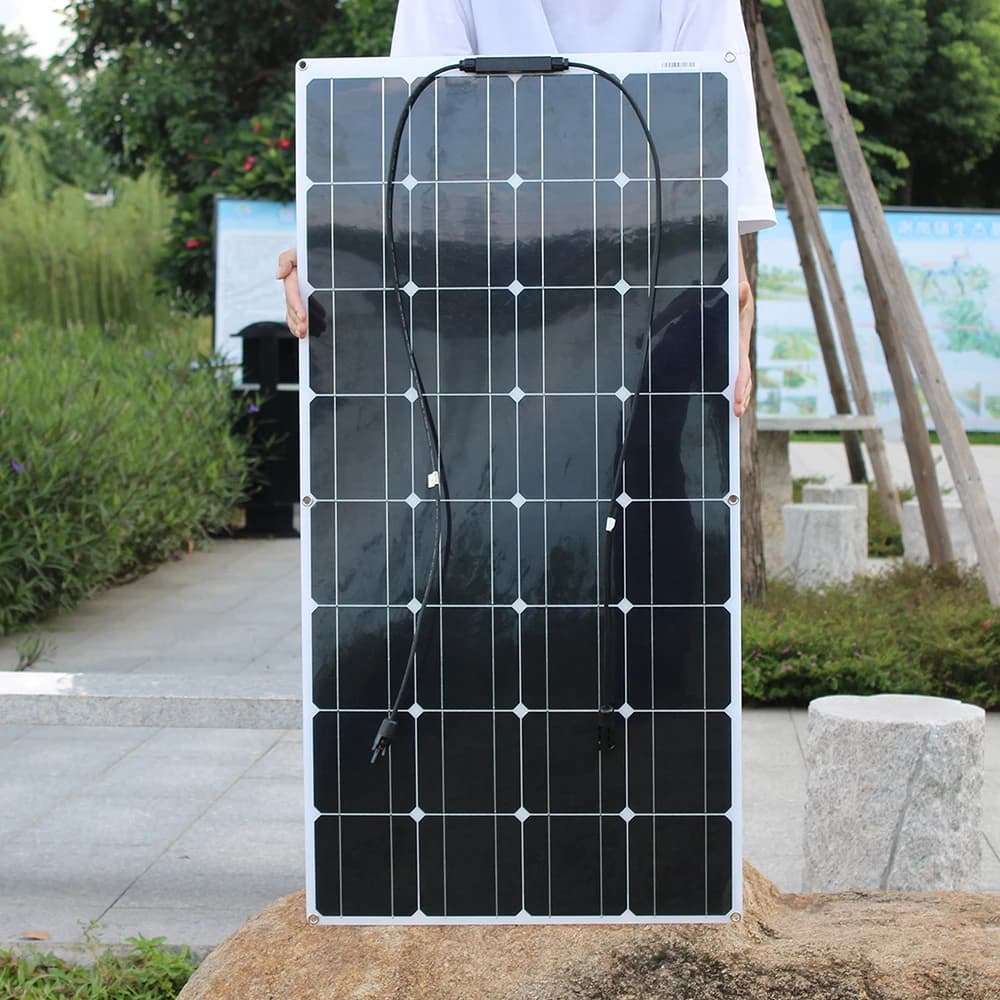 Pannello solare da 100 Watt 200 W 300 W 400 W Flessibile PET Fotatic Cella monocristallina 12 V 24 V Caricabatteria 1000 W Pannello solare domestico